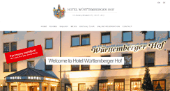 Desktop Screenshot of hotel-wuerttemberger-hof.de
