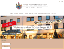 Tablet Screenshot of hotel-wuerttemberger-hof.de
